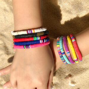 oly-53e2c0a0493002b4b336d86378b3eead Wholesale jewelry beach style color Taylor friendship soft pottery bracelet female elastic rope bracelet