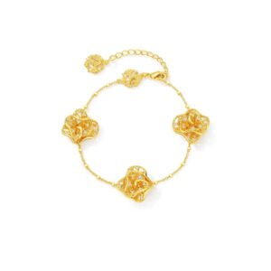 Sl623 gold three-flower lace bracelet
