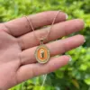 Wholesale Jewelry Romantic Classic Style Faith Copper Peanut Meat Chain Pendant Necklace