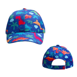 Full print small dinosaur-Blue / Free size-adjustable (50-54)