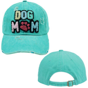 Lake blue-DOG MOM baseball cap / Adult style
