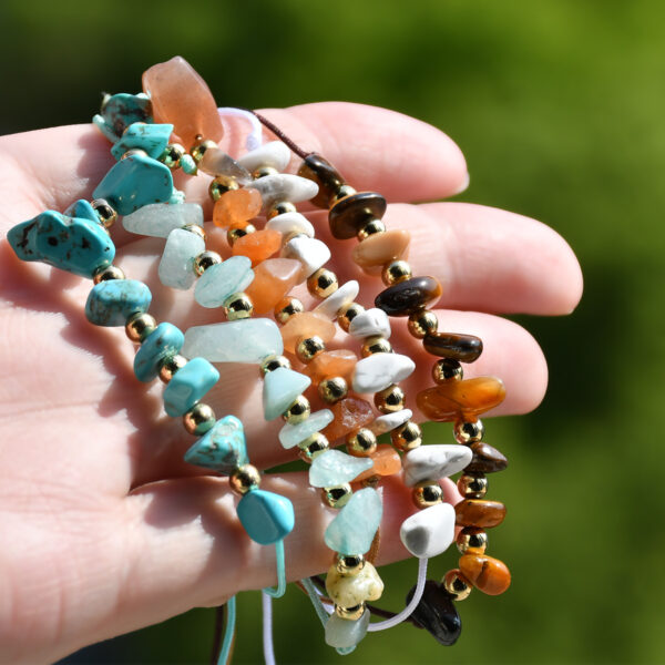 oly-54301bf4497673672b1e2f400a3b80be Wholesale fashion hand-woven irregular gravel beaded crystal bracelet Bohemian adjustable hand rope