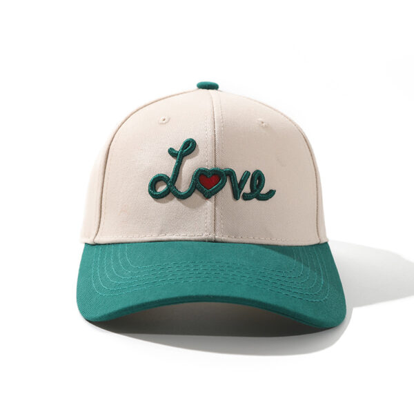oly-5430408b637e6b78b026af4cd2902b61 Wholesale Hat Love Embroidery Hard Top Baseball Cap Valentine's Day Easiest for Match Sun Visor Peaked Cap