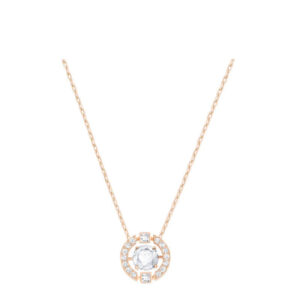 Smart rose gold and white diamond necklace