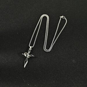 Cross with ring-60cm [electroplating chain]