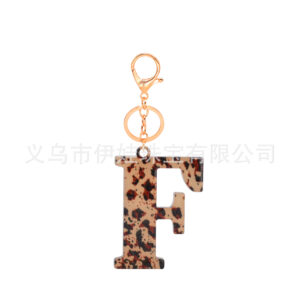 F / Leopard print letters