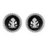 Wholesale Leaves Stud Earrings For Women With Copper Posts Electroplated And Zircon Inlay
