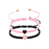 oly-546d91e45c167e57728db3dcdb779212 Wholesale simple dripping heart-shaped woven bracelet Valentine's Day gift sister friendship adjustable bracelet