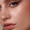Wholesale Pure Silver 925L Bar Five-Pointed Star Zircon Nose Studs Piercing Fashionable Western Nose Rings For Women Wedding Birthday