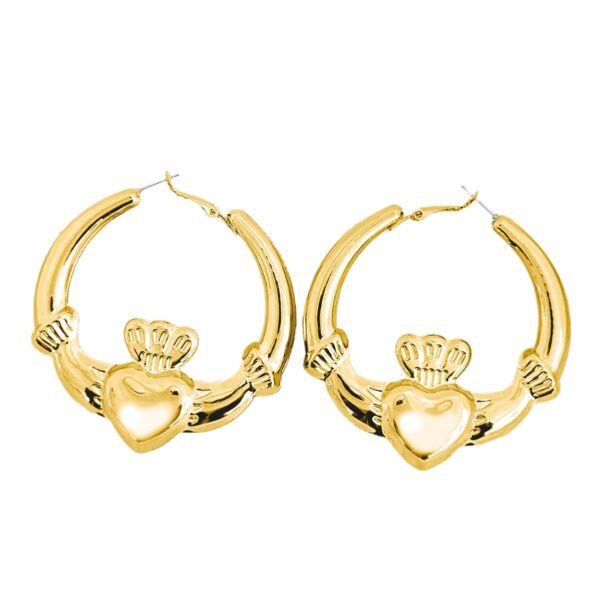 oly-548580131e0f9069421c735f0e00cc7d Wholesale Advanced Sense French Valentine's Day Simple Gold Earrings Love Crown Ring Ear Ring Holiday Music Festival Earrings