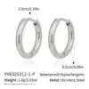 Wholesale 304 Stainless Steel Circle Round PVD Coated 18K Real Gold Plated 18K Gold Lady Sexy Rock Waterproof Non Tarnish Polishing Plating Gold Silver Earrings