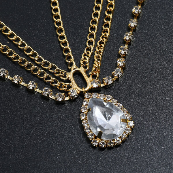 oly-54b624ef1176883d416d9bec679e64c0 Wholesale bride forehead head jewelry fashion rhinestone chain water drop crystal tassel head chain women