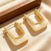 Wholesale Geometric Stud Earrings For Women, Waterproof Non Tarnish 304 Stainless Steel With 18K Real Gold Plated PVD Coating And Resin Inlay