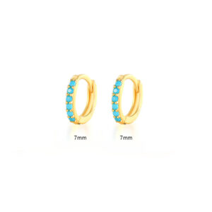 Gold-Turquoise 7mm