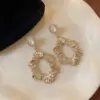 Wholesale Exaggerated Gold Quadrilateral Stud Earrings For Women In Zinc Alloy