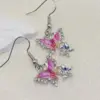 Wholesale 1 Pair Elegant Butterfly Feather Zinc Zinc Alloy Women's Drop Earrings Earrings