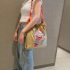 oly-54f37199dfbf71a5ad393efa44004fac Wholesale Japanese air balloon embroidery environmental protection cloth bag female ball chain embroidery nylon handbag shoulder