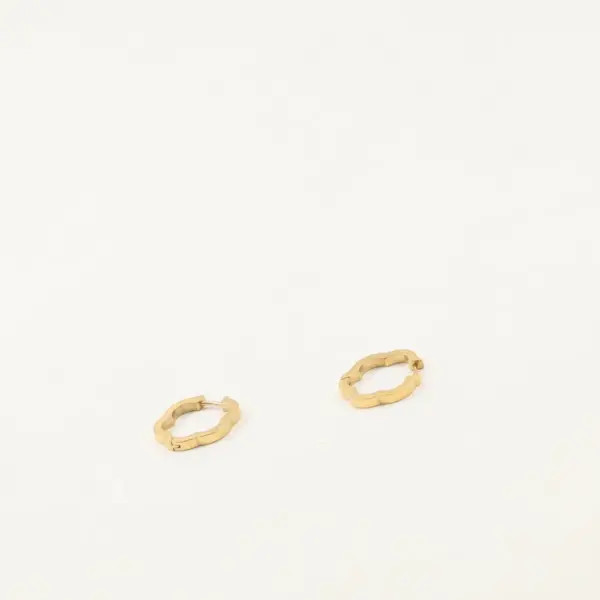 Wholesale 304 Stainless Steel Flower PVD Coated 18K Real Gold Plated 18K Gold Cute Sweet Pastoral Earrings