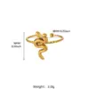 Wholesale PVD Coated Real Gold Plated Snake 304 Stainless Steel Hip-Hop Exaggerated Waterproof Non Tarnish Open Rings