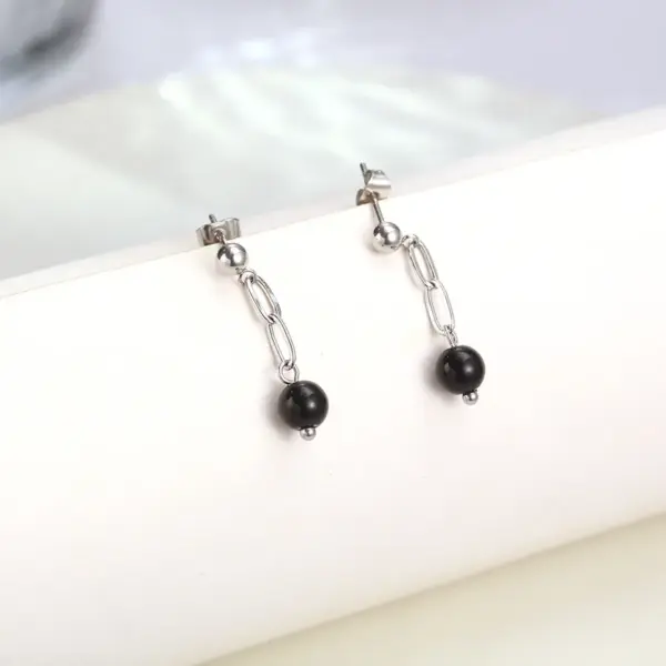 Wholesale Vacuum Plating Real Gold Plated Splicing 304 Stainless Steel Elegant Streetwear Waterproof Non Tarnish Drop Earrings