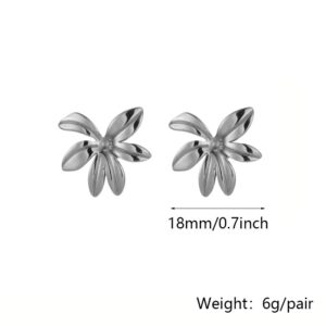 Silver six-petal flower