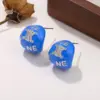 Wholesale Hypoallergenic Letter Stud Earrings For Women In Copper With KC Golden Plated UV Plating And Zircon Inlay