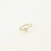 Wholesale Jewelry Lady Geometric Titanium Steel Zircon Inlay Rings