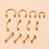 Wholesale 1 Piece Eyebrow Studs Simple Style Geometric Solid Color Pure Titanium Plating