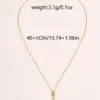 Wholesale Bamboo Waterproof Non Tarnish Necklace For Women In 304 Stainless Steel With 18K Real Gold Electroplated And Zircon Inlay, Box Chain