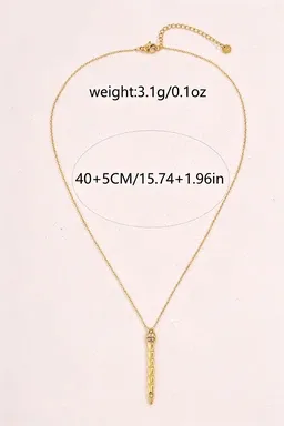 Wholesale Bamboo Waterproof Non Tarnish Necklace For Women In 304 Stainless Steel With 18K Real Gold Electroplated And Zircon Inlay, Box Chain
