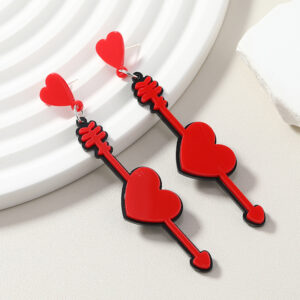oly-553d65d84a6f56ad3540afcf074ab2a1 Wholesale Europe and the United States cross-border new fashion Valentine's Day earrings acrylic heart letters love confession lovers earrings tide