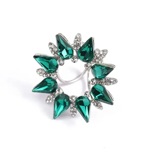 Wholesale Korean Style Pin Number Flower Butterfly Imitation Pearl Alloy Crystal Enamel Inlay Artificial Gemstones Women'S Brooches