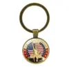 Wholesale United States American National Day Memorial Keychain In Silver Zinc Alloy