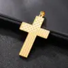 Wholesale Electroplated Titanium Steel Cross Pendant For Men's In Steel Color, Perfect For Spring