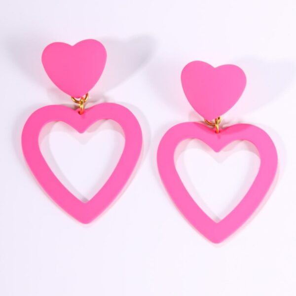 oly-5576132bfc598b8dd7d61f9f1d8fde4a Wholesale Double Heart Earrings Pendant Heart Earrings Women Love Heart Pendant Earrings Valentine's Day Gift