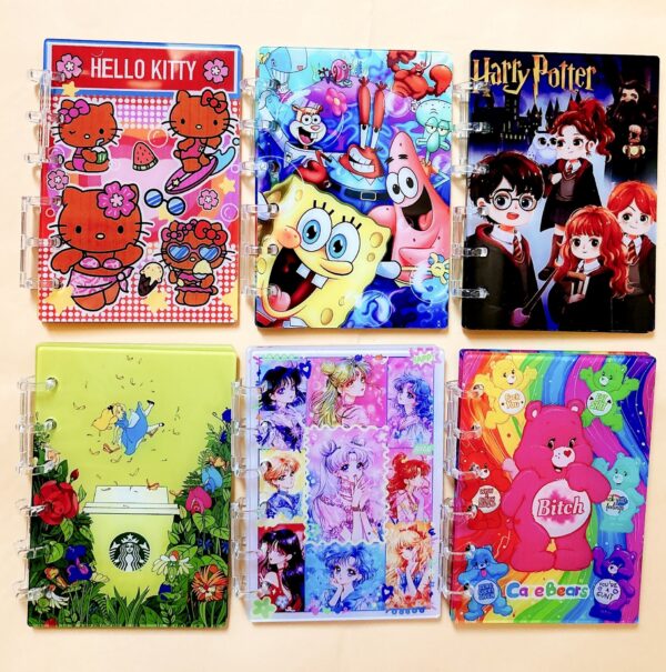 Wholesale Acrylic Notebook TK Explosions Loose-leaf A7A5 Sponge Beautiful Girl Foul Words Rainbow Bear OLY Exclusive