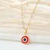 Wholesale Fashion Devil's Eye Titanium Steel Enamel Pendant Necklace 1 Piece