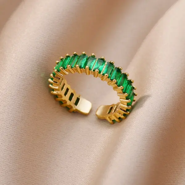 Wholesale Jewelry IG Style Elegant Geometric Copper Open Rings