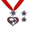Wholesale Alloy Edelweiss Necklace Set - Luxury Heart-Shaped Clavicle Chain
