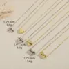 Wholesale New Fashion Simple Geometric Smooth Daily Versatile Petite Heart-Shaped 14K Gold-Plated Collarbone Chain Women's Necklace