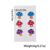Wholesale 3-piece Creative Mushroom Earrings Handmade Multicolor Polo Mushroom Umbrella Skirt Pendant Acrylic Earrings