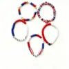 oly-560312e22f1f8bf6dc839cb5bd7b64ae Wholesale Trendy Festival Soft Clay Stacked Bracelet Fashionable Independence Day USA Bracelet Unisex Simple Style Letter/Number/Text Pattern - Nihaojewelry