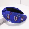 Wholesale Flag Rhinestone Headband Letter Engraving Diamond Independence Day Headband Trendy Hair Accessory