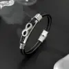 Wholesale Street Leather Bracelet Unisex Adjustable Wristband Accessory Suitable For Daily Casual Wear