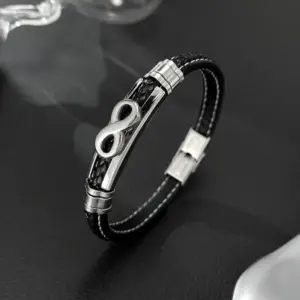 Wholesale Street Leather Bracelet Unisex Adjustable Wristband Accessory Suitable For Daily Casual Wear