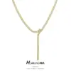 Wholesale Women’s Long Snake Chain Necklace With Tassel Craft, Electroplated Copper Featuring Zircon Inlay