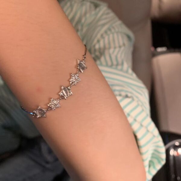 oly-563154590e7ea9f8acace2932b297a92 Wholesale Cat's Eye Stone Zircon Star Pull-out Adjustable Bracelet Fashion Light Luxury Bracelet Niche Cold Style Bracelet for Women