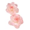 WholesaleImitation Rose Silk Flower Gradient Three-dimensional Mesh Flower Pendant Women's Earrings Valentine's Day Jewelry