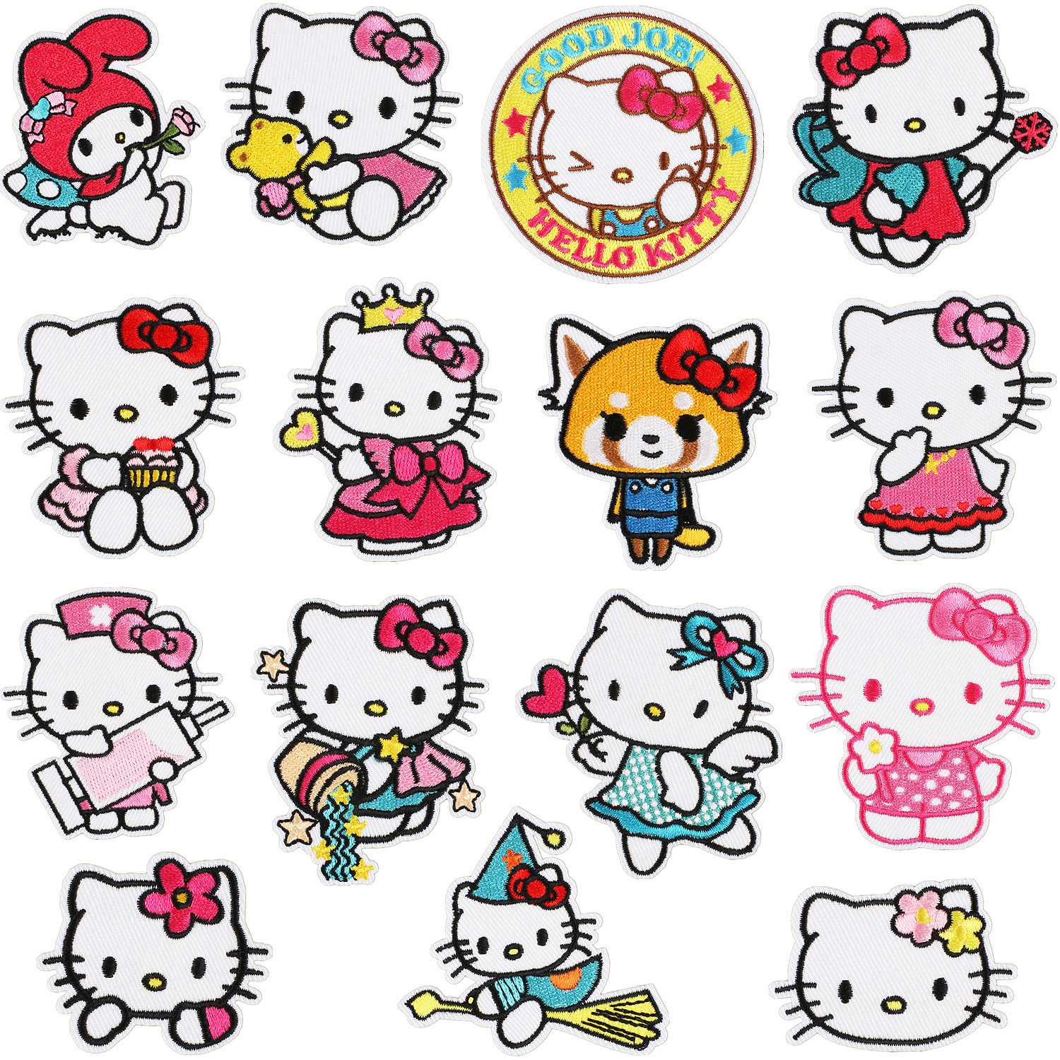 Wholesale Xiao Tian Anime Character Embroidered Cloth Stickers Cartoon Kitty Computer Embroidered Label Clothes Decoration Patch Thermal Transfer Prin