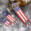 Wholesale American Flag Beer Bottle Opener All Steel Material UV Color Printing Bottle Opener Wine Bottle Opener Retro Grid